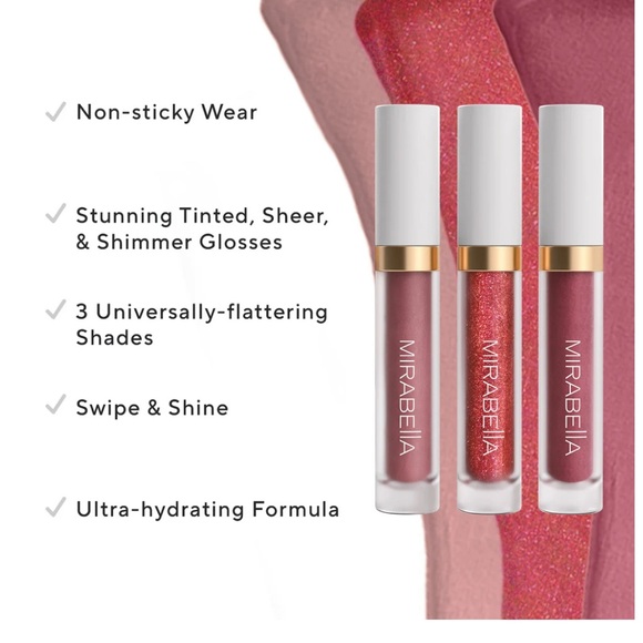 Mirabella 3 Pack Lip Gloss Trio (Limited Edition) - Picture 2 of 4